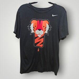 Nike Tiger Woods TW Frank Geometric Graphic T Mens Small Black Athletic Cut